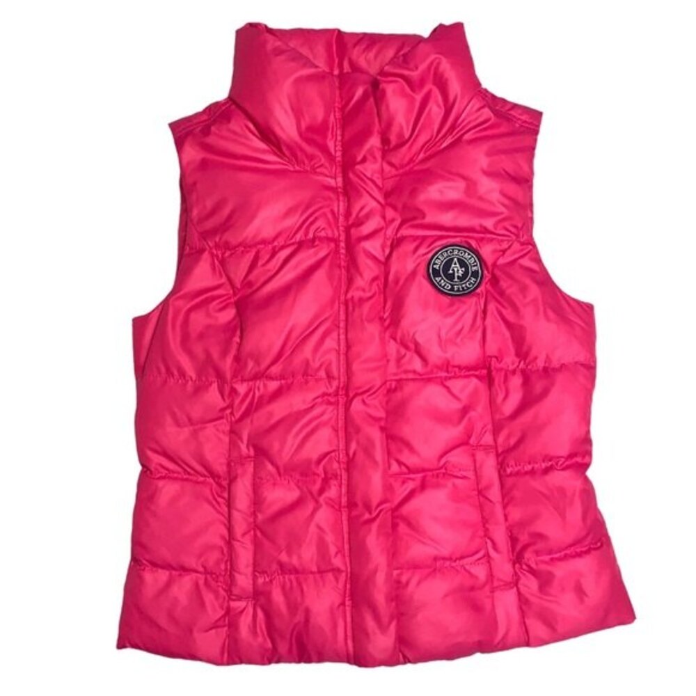 Abercrombie & Fitch Pink Spring Quilted Puffer Hiking Fashion Vest Medium